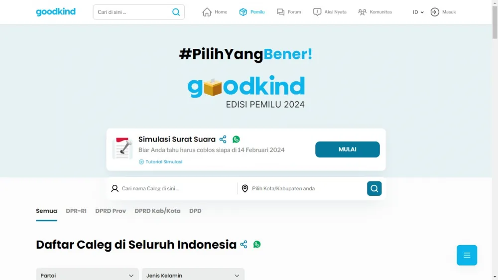 Masa Tenang Pemilu 2024, Aplikasi Goodkind Membantu Pemilih Memilih dengan Tepat