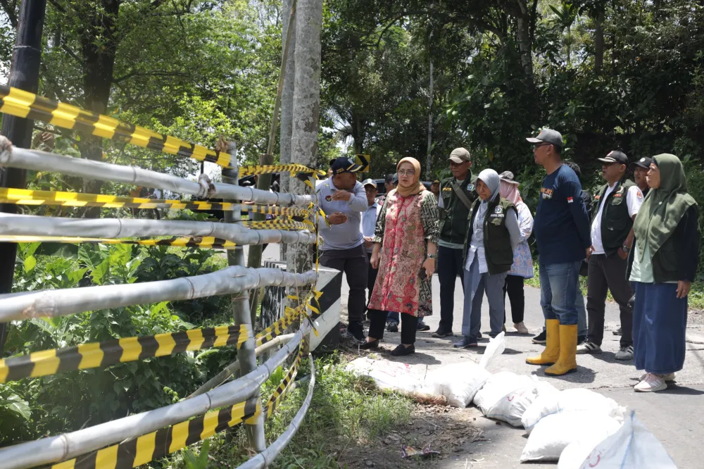 Tinjau Jalan Longsor di Tempursari, Pj. Bupati: Kita Upayakan Perbaiki dari Dana BTT