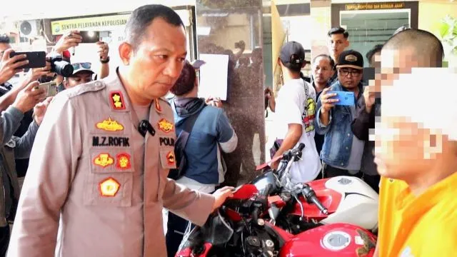 Yuk Cek Ini Barang Bukti Maling Sepeda Motor di Polres Lumajang