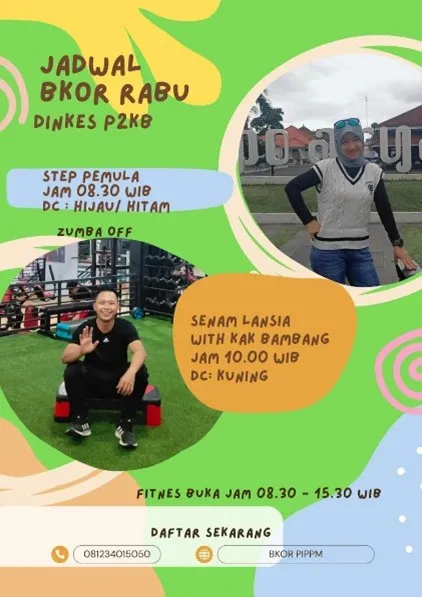 BKOR Lumajang Dorong Gaya Hidup Sehat lewat Kelas Senam Step Rutin