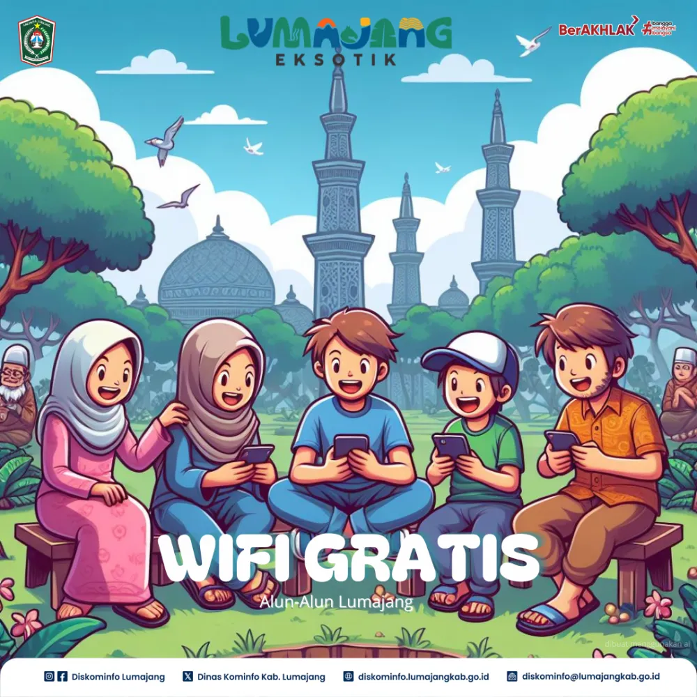 Wifi Publik di Alun-alun Lumajang Melayani 400 Perangkat dengan Akses Gratis