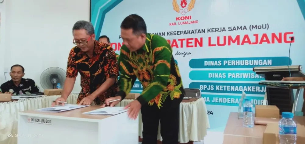 Demi Kemajuan Prestasi Olahraga di Lumajang, KONI Gandeng 8 Lembaga Pendukung Kemajuan Atlet.