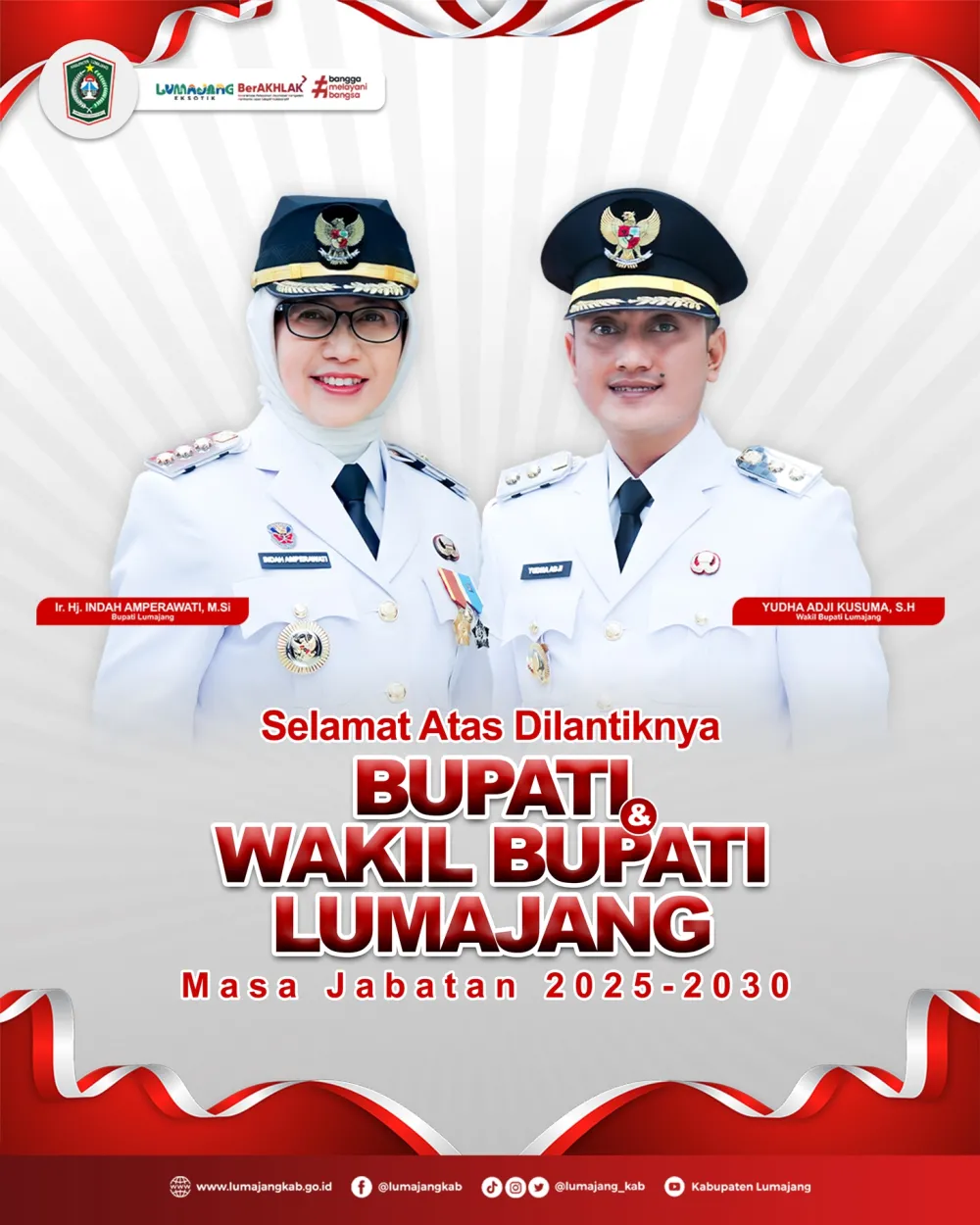 SELAMAT ATAS DILANTIKNYA BUPATI DAN WAKIL BUPATI LUMAJANG